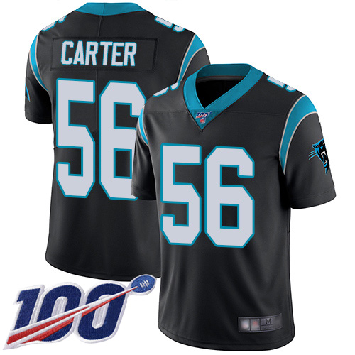Carolina Panthers Limited Black Men Jermaine Carter Home Jersey NFL Football 56 100th Season Vapor Untouchable
